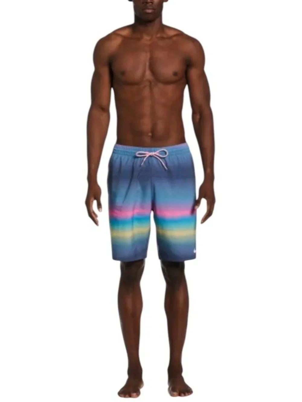 Nike Horizon Stripe Volley Short Swim Trunk Bathing Suit NESSD477-480 Mens M NEW